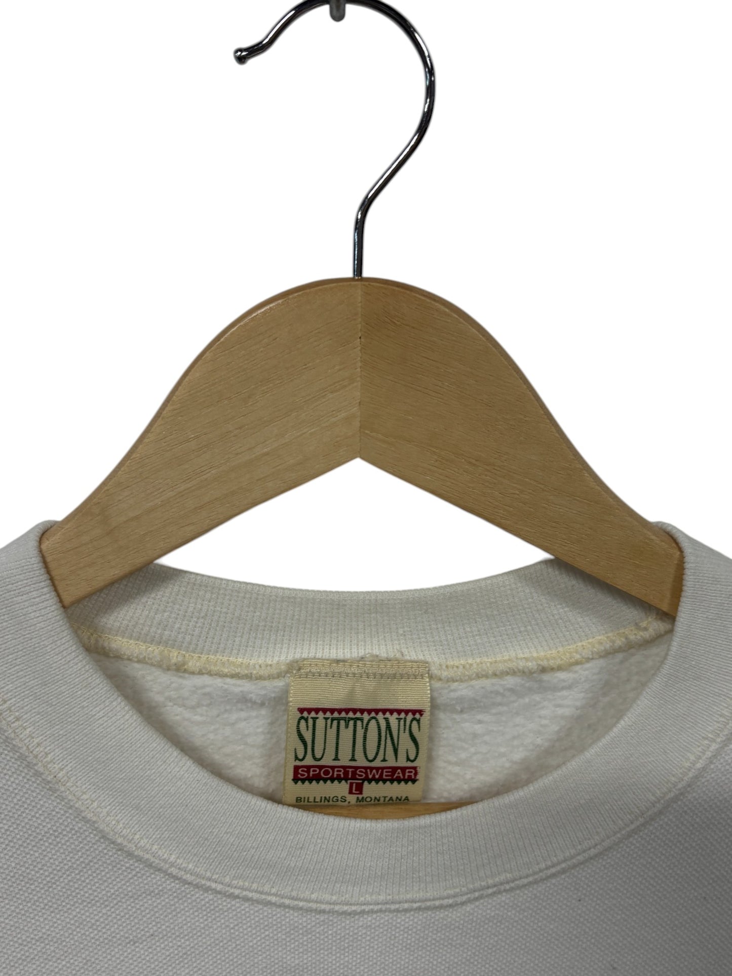 Vintage 90's L&C Lewis and Clark White Crewneck Sweater Size Large