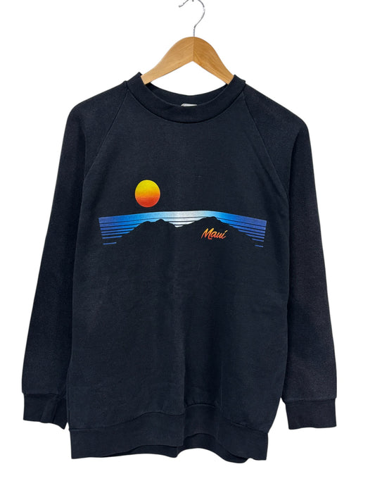 Vintage 90's Maui Hawaii Sunset Nature Crewneck Sweater Size XL