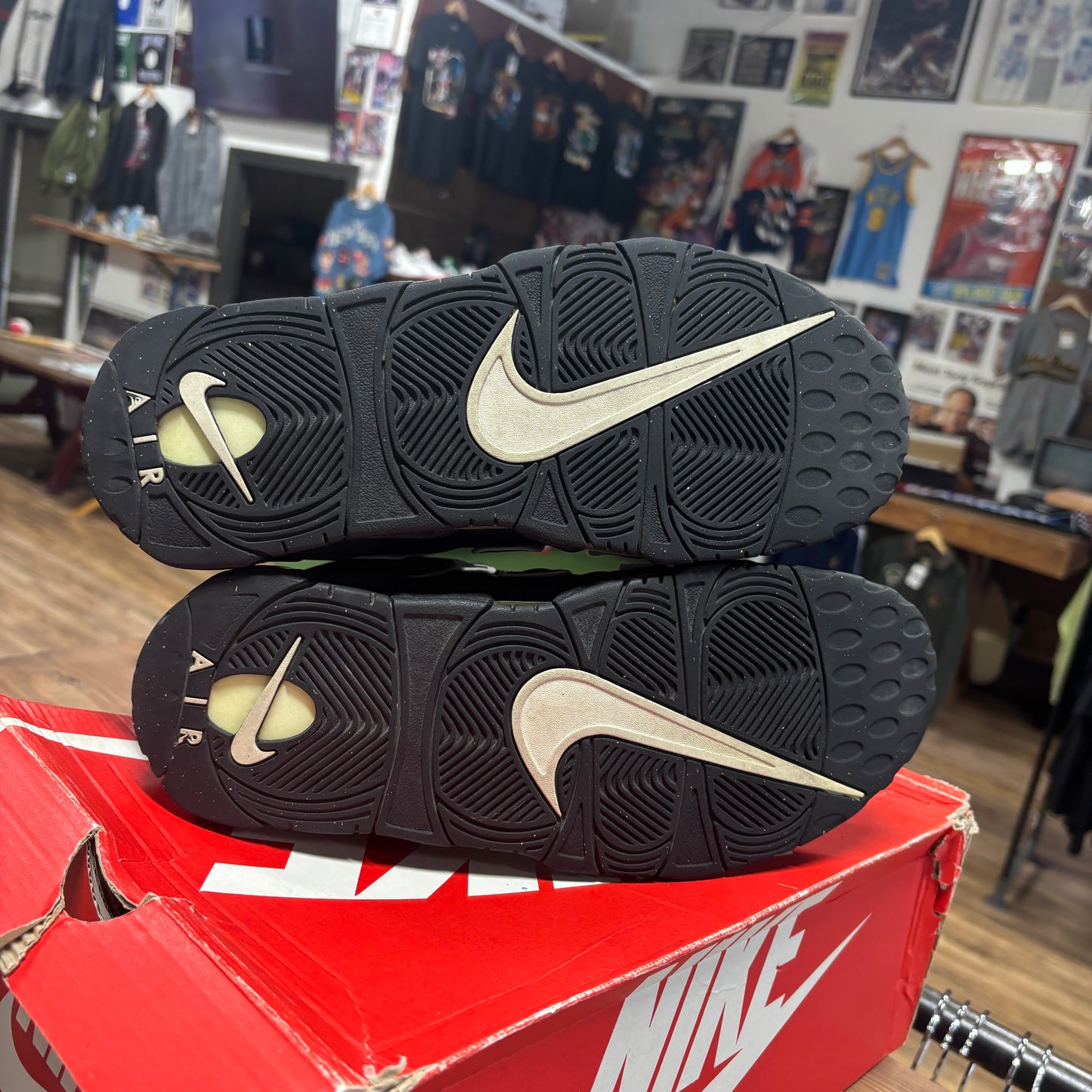 Nike Air More Uptempo 'Black White' Size 10.5