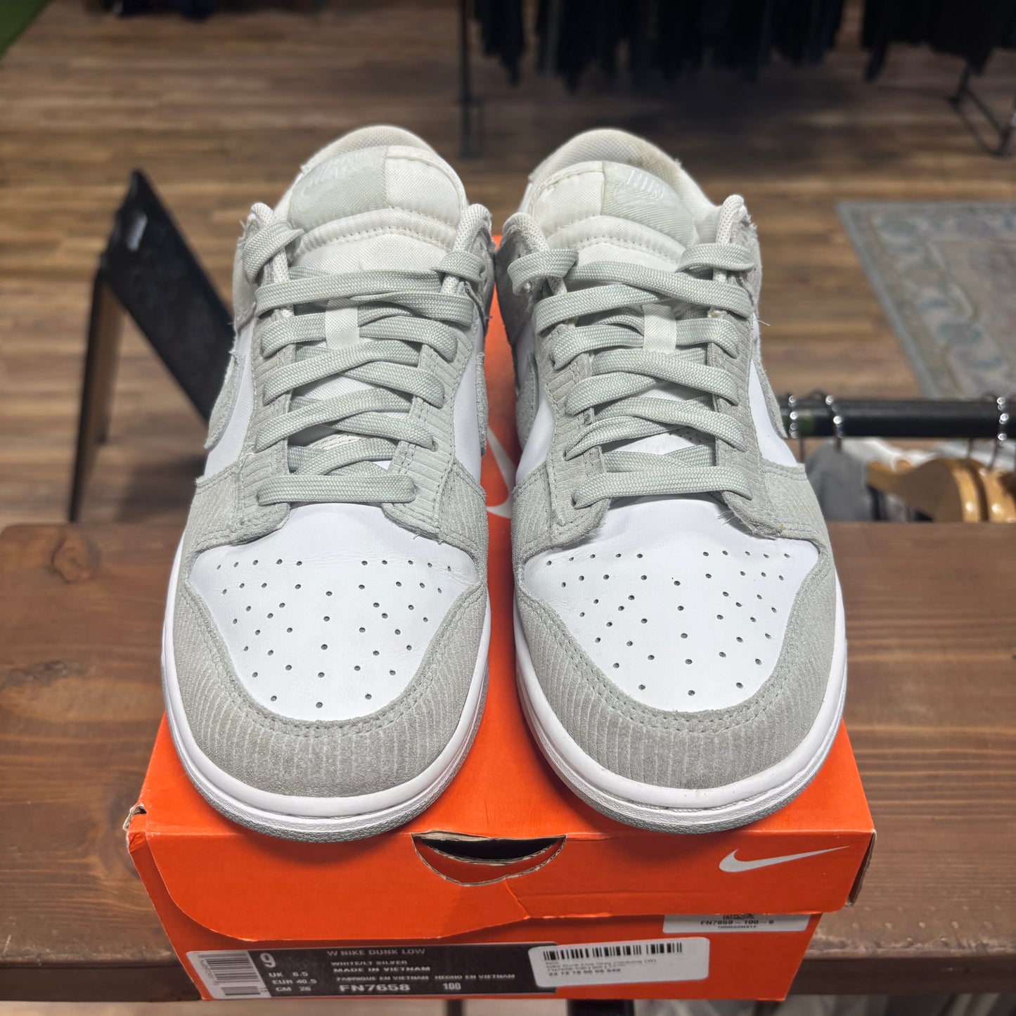 Nike Dunk Low 'Light Silver Corduroy' Size 9W/7.5M