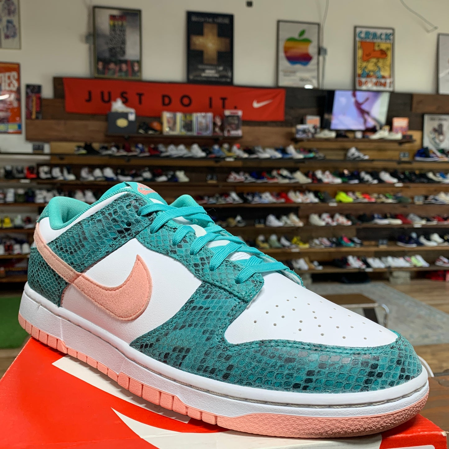 Nike Dunk Low 'Teal Snakeskin' Size 11