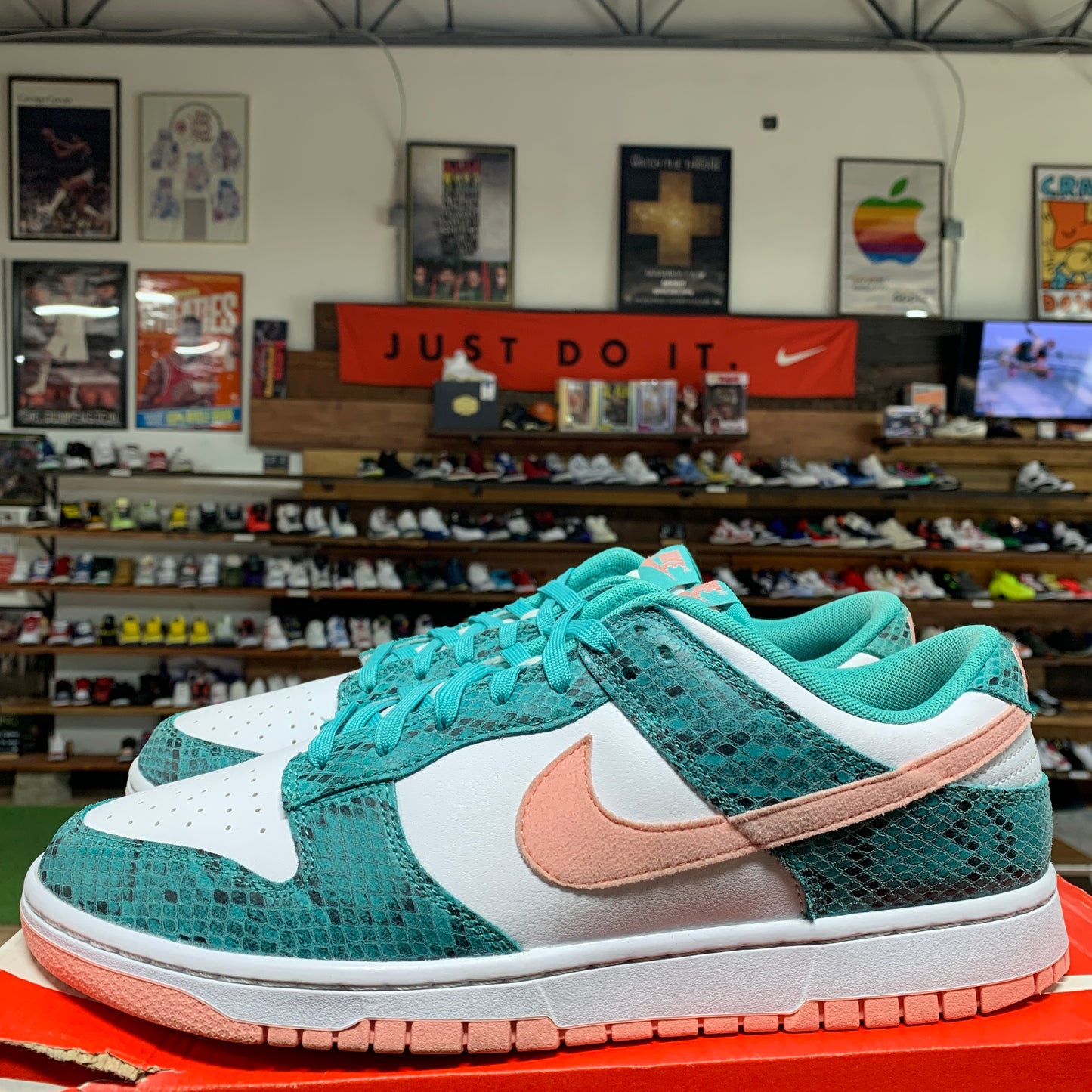 Nike Dunk Low 'Teal Snakeskin' Size 11