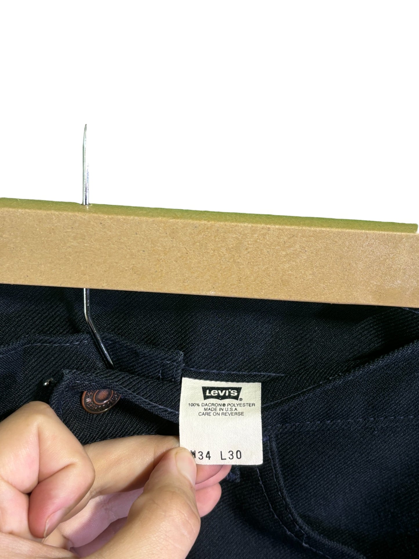 Vintage Levi's Made in USA Navy Blue Slacks Size 33x27