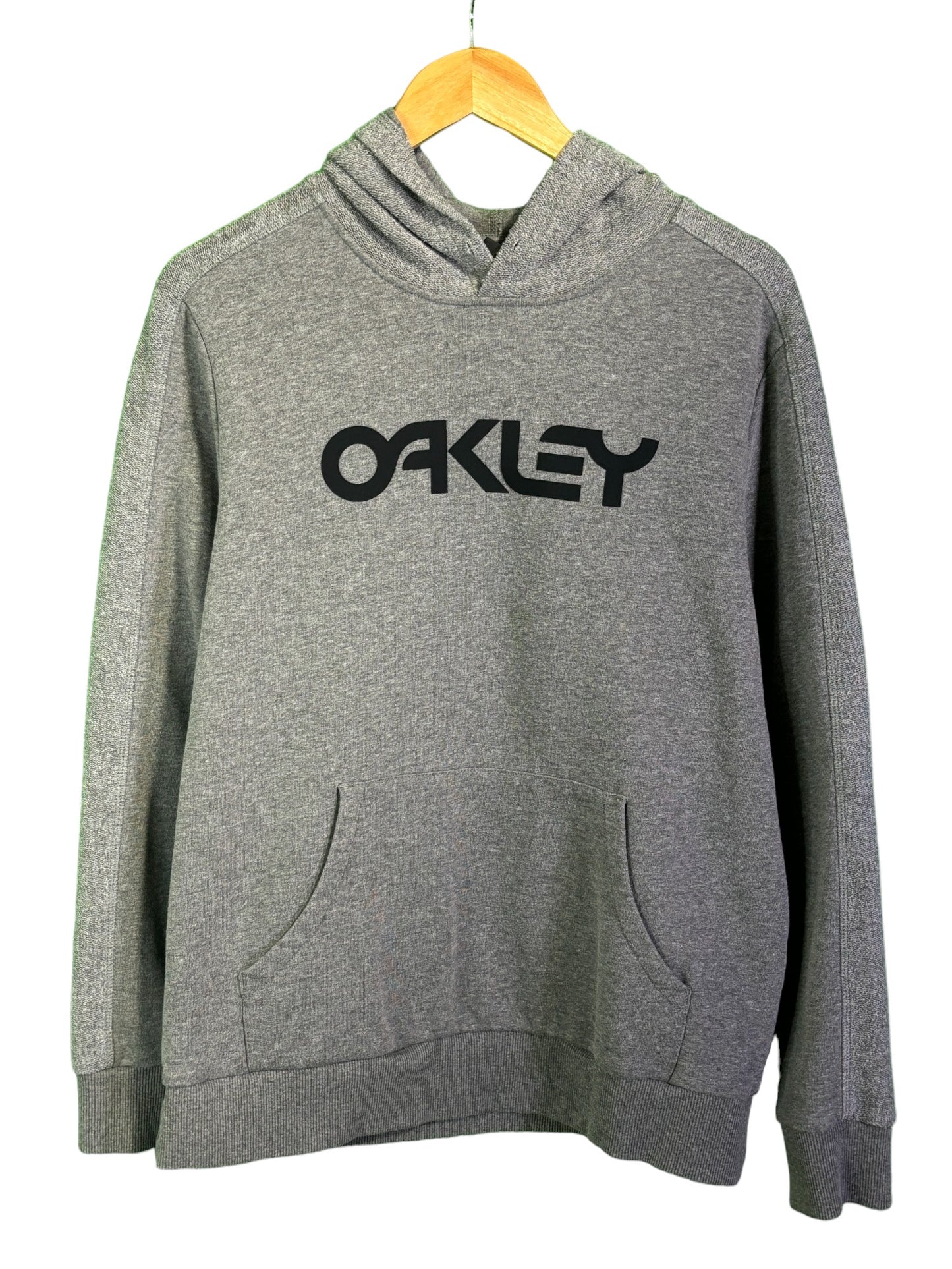 Oakley Classic Spellout Logo Grey Pullover Hoodie Size Medium