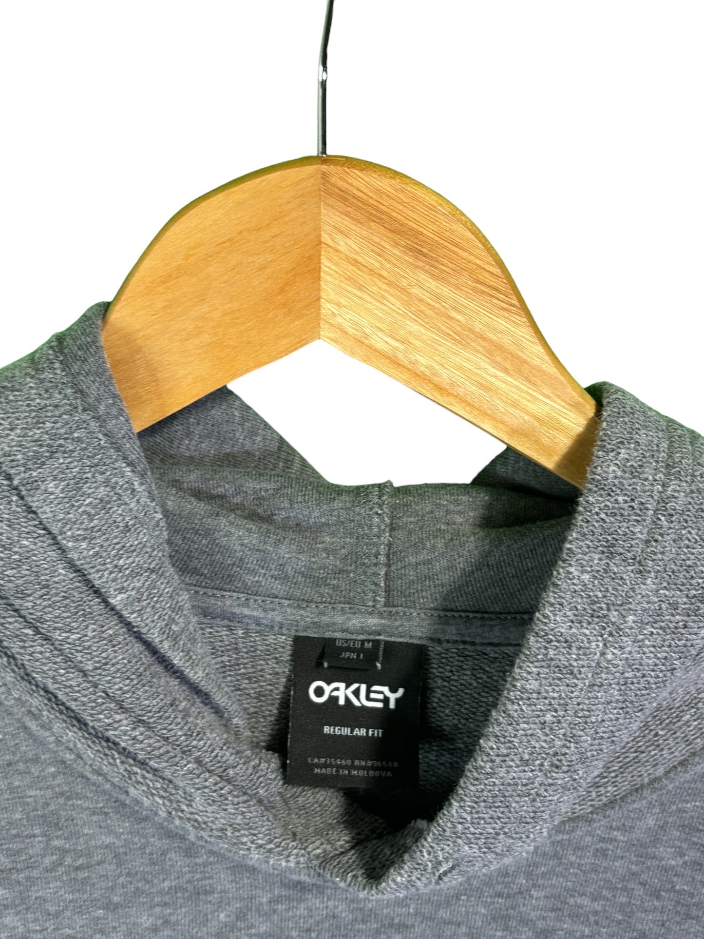 Oakley Classic Spellout Logo Grey Pullover Hoodie Size Medium