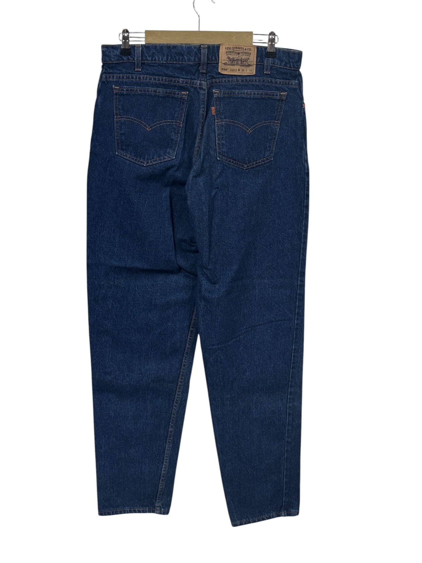 Vintage Levi's 550 Dark Wash Denim Jeans Size 35x34
