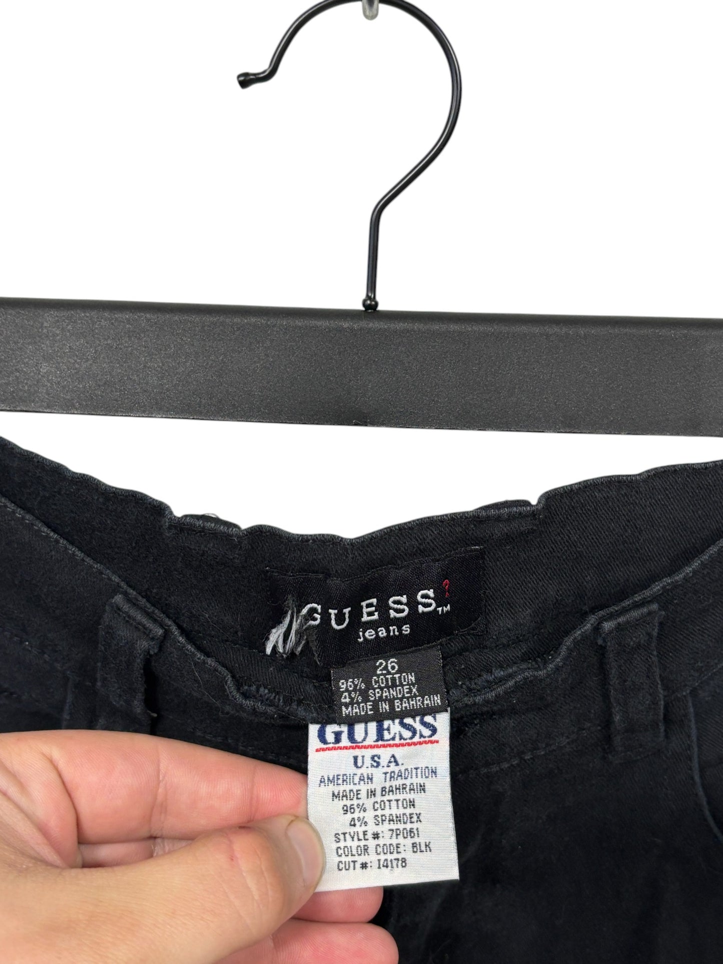 Vintage Women's Guess Jeans Black Denim Size 26x30