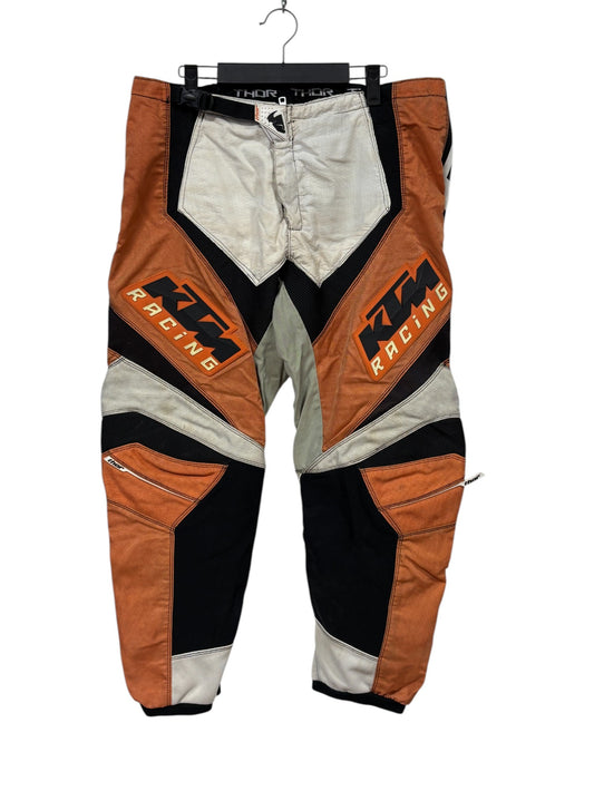 Vintage Y2K KTM Racing Motocross Orange White Racing Pants Size 35x29