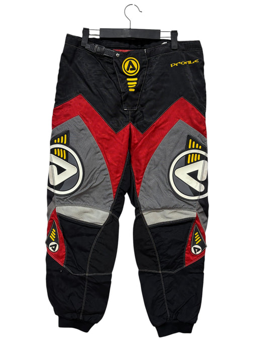 Vintage Y2K Black Red Acerbis Motocross Racing Pants Size 34x32