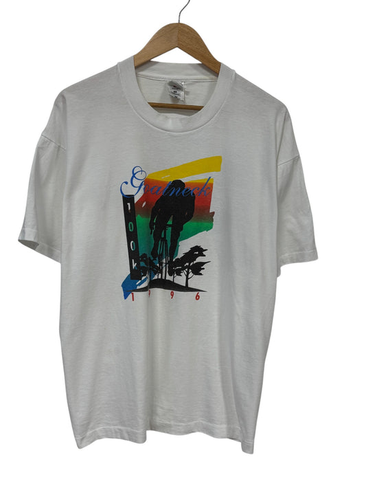 Vintage 1996 Goatneck Cycling Marathon Graphic Tee Size XL