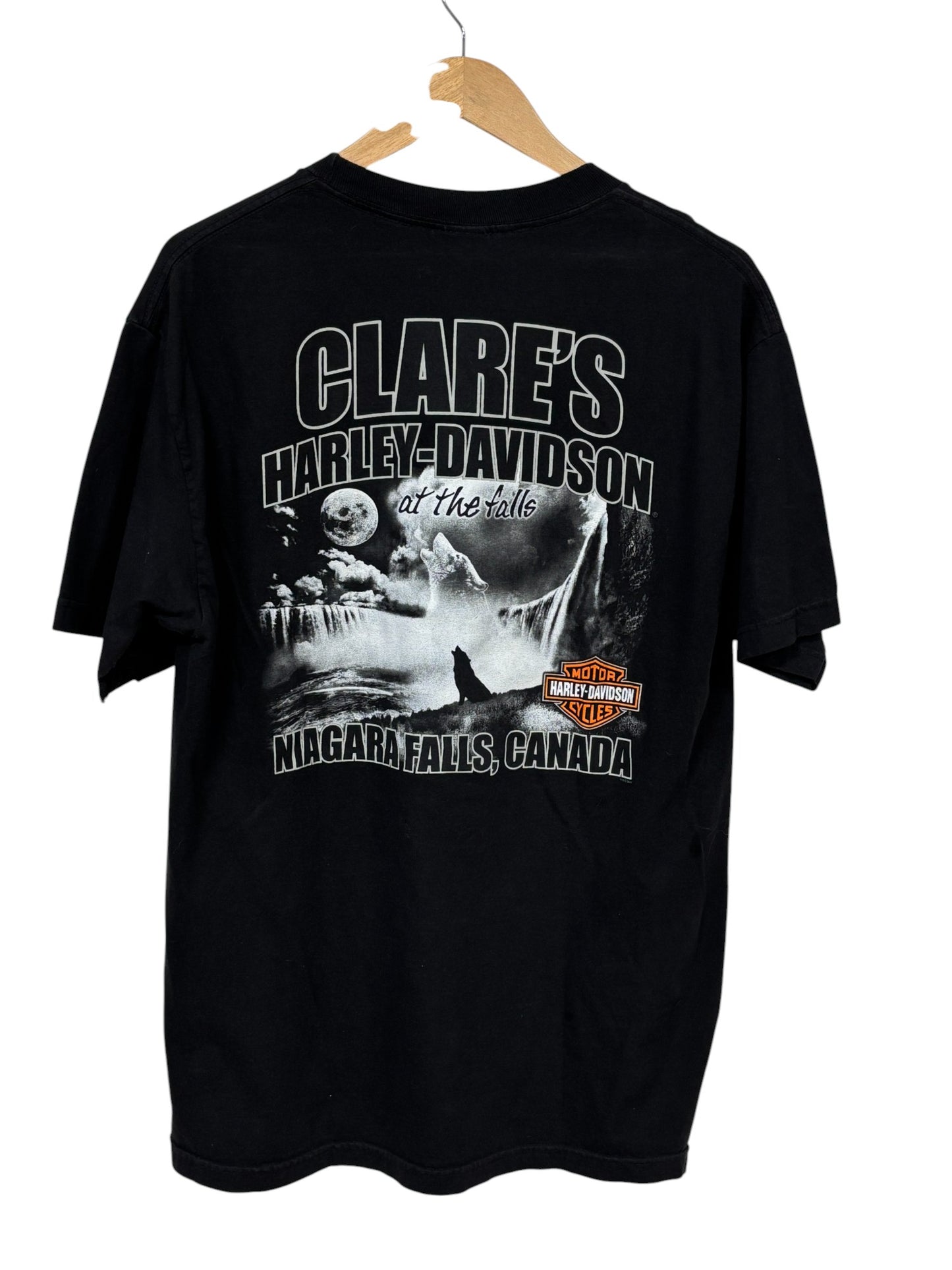 Harley Davidson Niagara Falls Canada Biker Graphic Tee Size Large