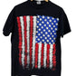 Vintage 90's Wild Oats American Flag Big Print Graphic Tee Size Large