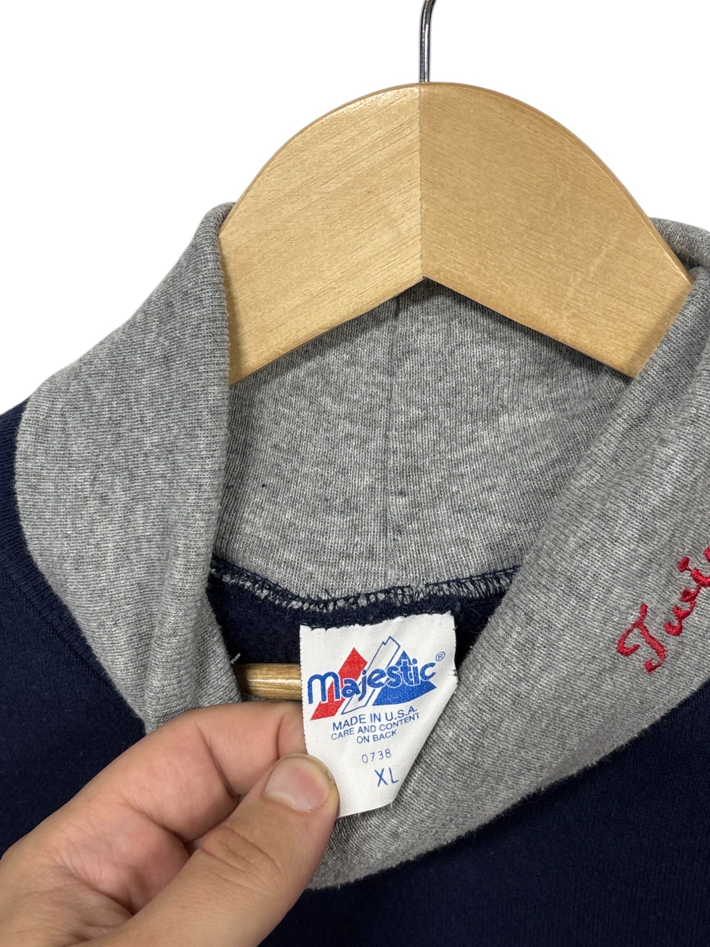 Vintage 90's Majestic Minnesota Twins Mock Neck Sweater Size XL
