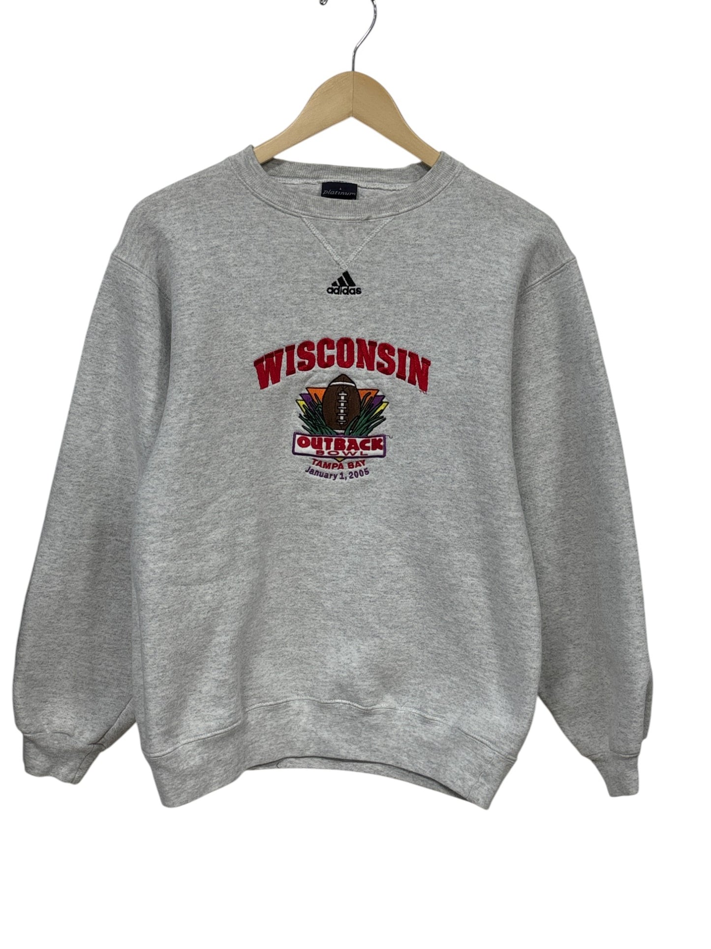 Vintage Wisconsin Football Outback Bowl Graphic Crewneck Sweater Size Small