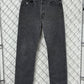 Vintage 90's Levi's 501 Striped Grey Denim Jeans Made in USA Size 28x31