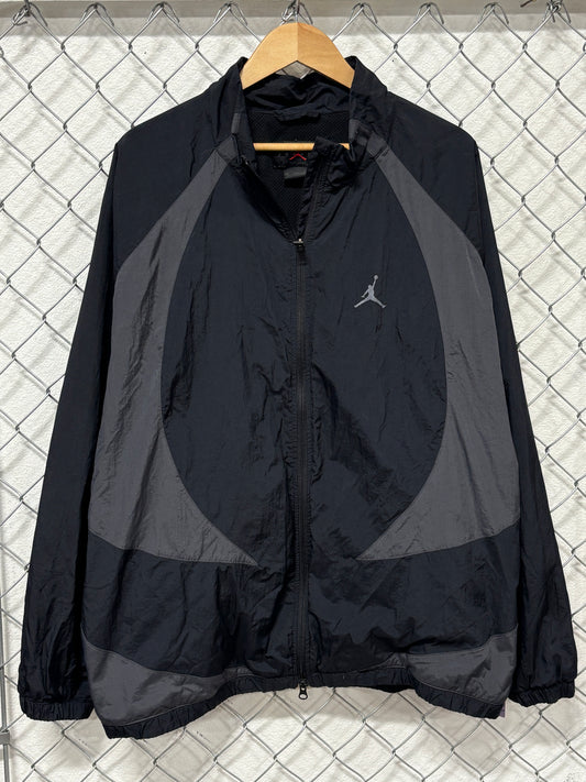 Jordan Brand Triple Black Jumpman Logo Windbreaker Jacket Size XXL