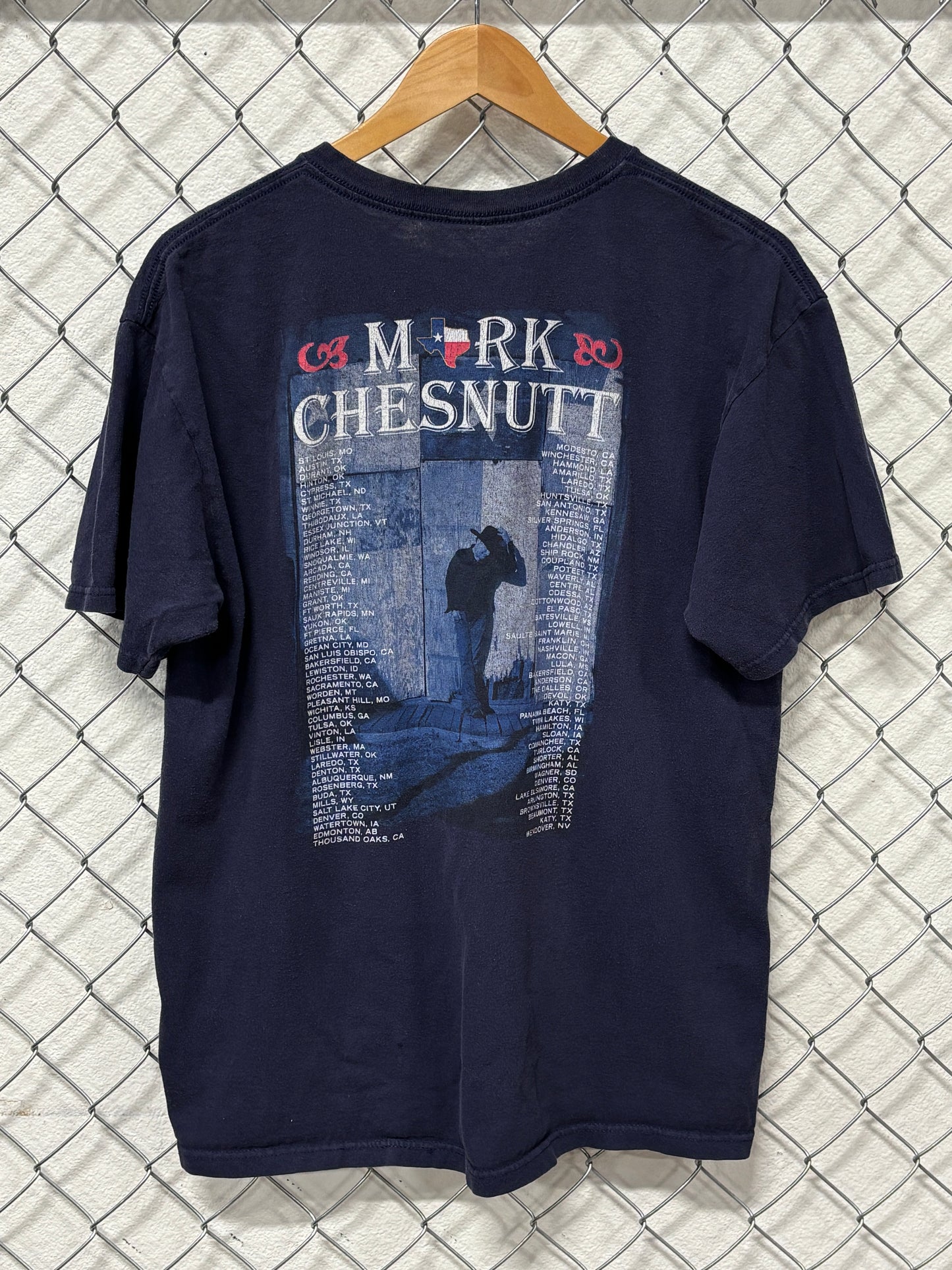 Vintage Mark Chestnutt Country Music Band Graphic Tee Size Large