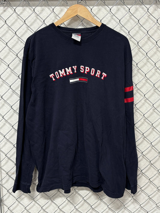 Vintage 90's Tommy Hilfiger Tommy Sport Long Sleeve Shirt Size XL