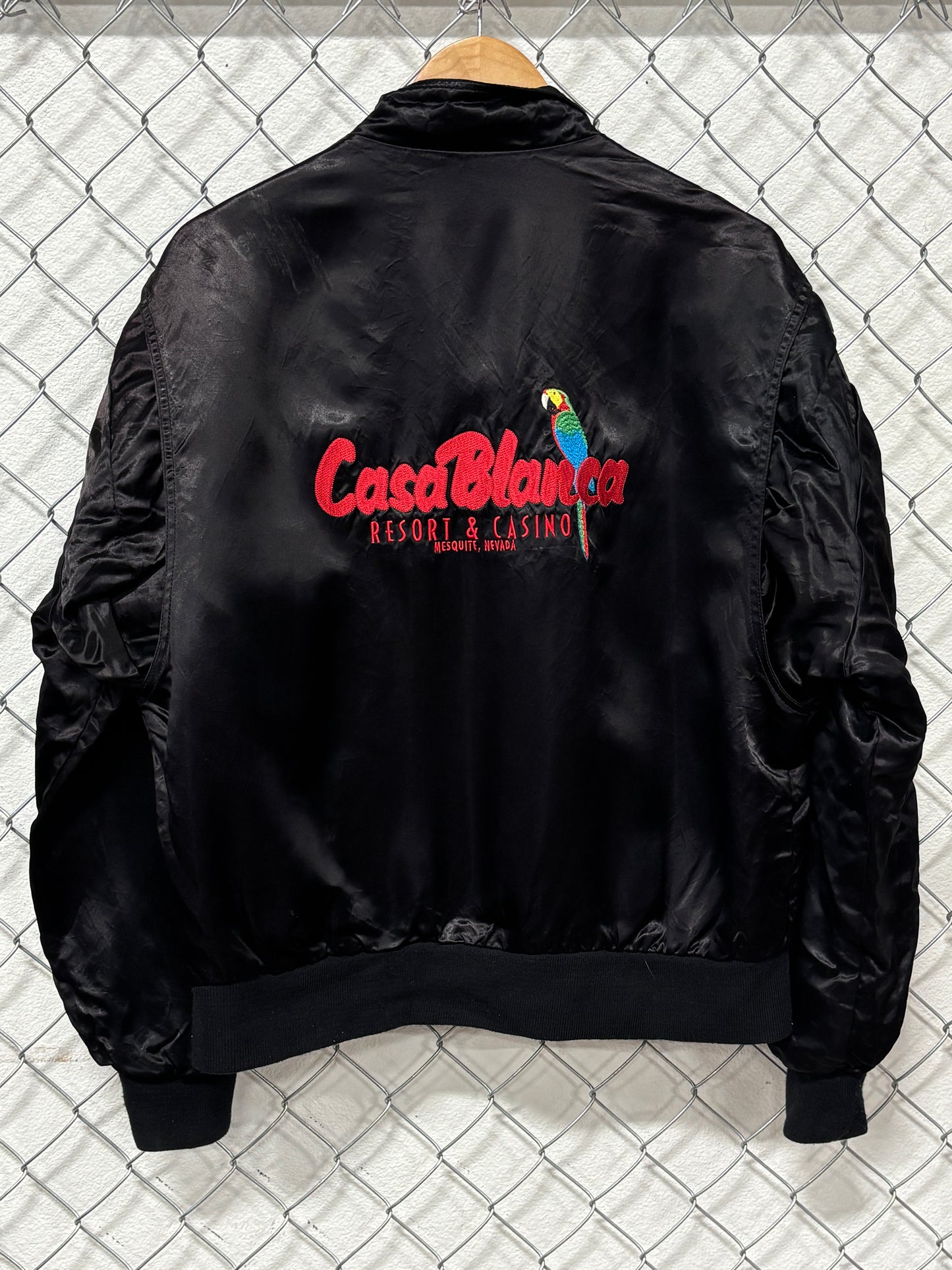Vintage 90's Mesquite Nevada Casablanca Casino Satin Jacket Size XL