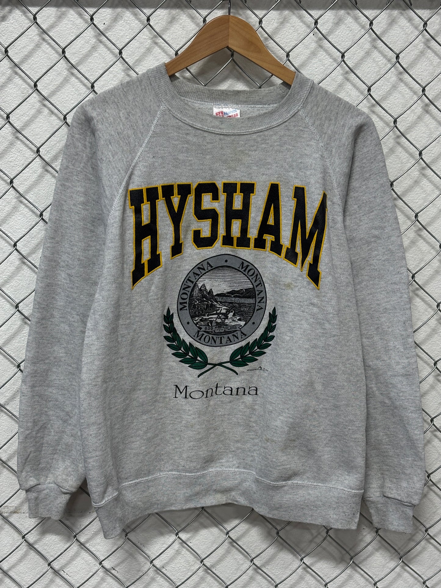Vintage 90's Hysham Montana Grey Sweater Size Large