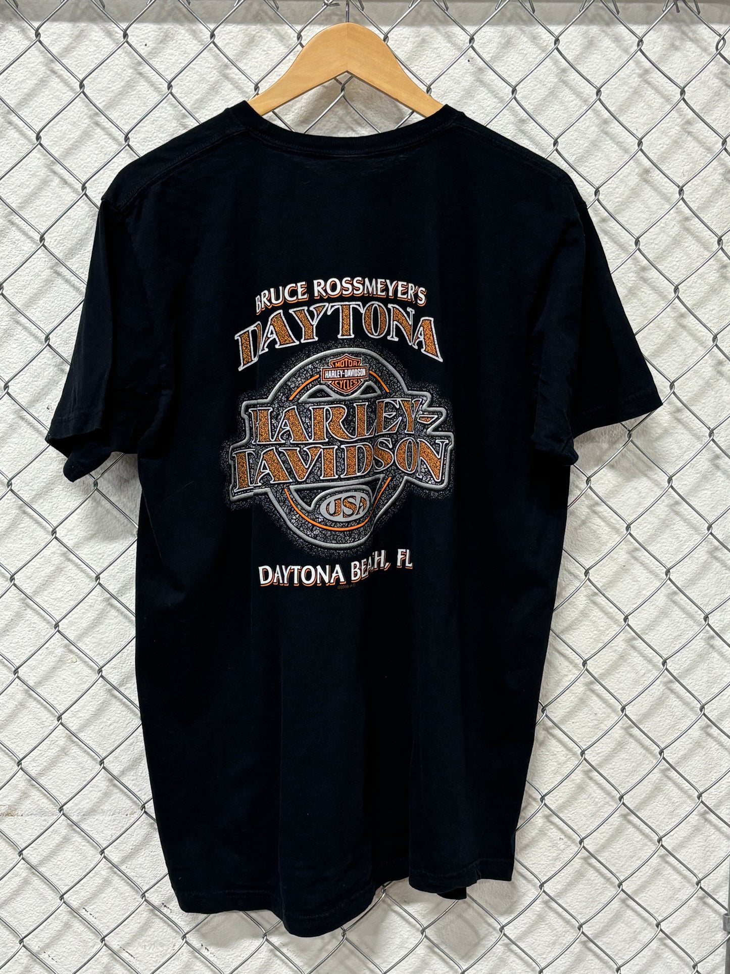 Harley Davidson Y2K Skull Biker Graphic Tee Size Large