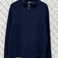 Vintage Polo Ralph Lauren Navy Blue Quarter Zip Sweater Size Large