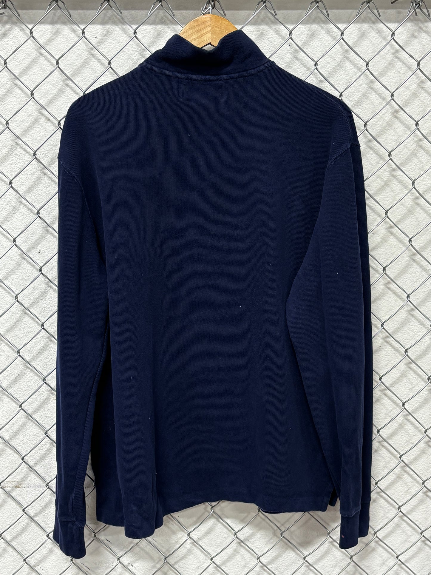 Vintage Polo Ralph Lauren Navy Blue Quarter Zip Sweater Size Large