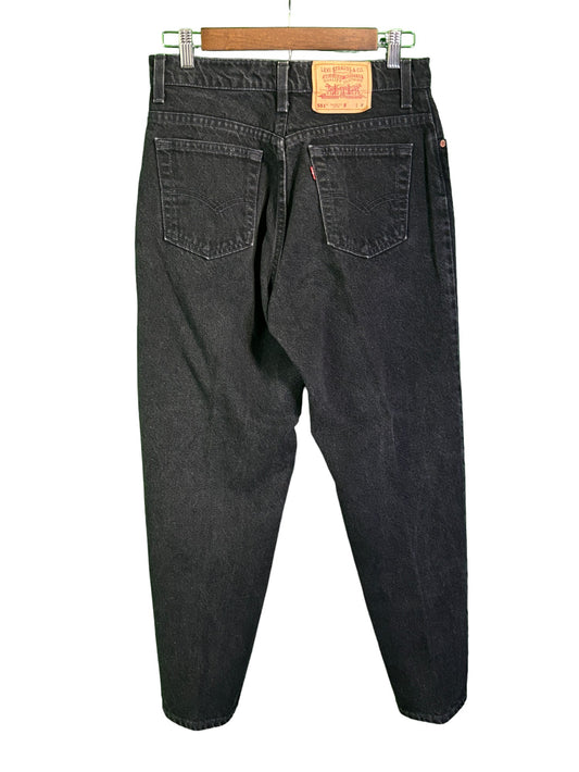 Vintage Levi's Made in USA 551 Black Denim Jeans Size 30x26