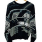 Vintage 90's Wood Land Trail Abstract Art Knit Sweater Size Large
