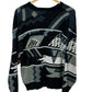 Vintage 90's Wood Land Trail Abstract Art Knit Sweater Size Large