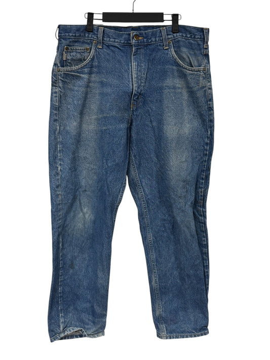 Carhartt Navy Blue Relaxed Fit Denim Jeans Size 38x30