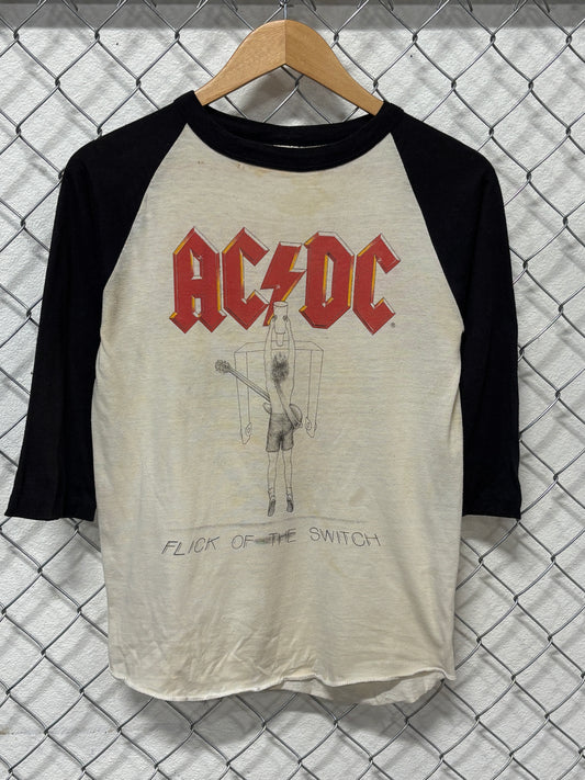 Vintage 1983 ACDC The Switch Is On World Tour Band Tee Size Medium
