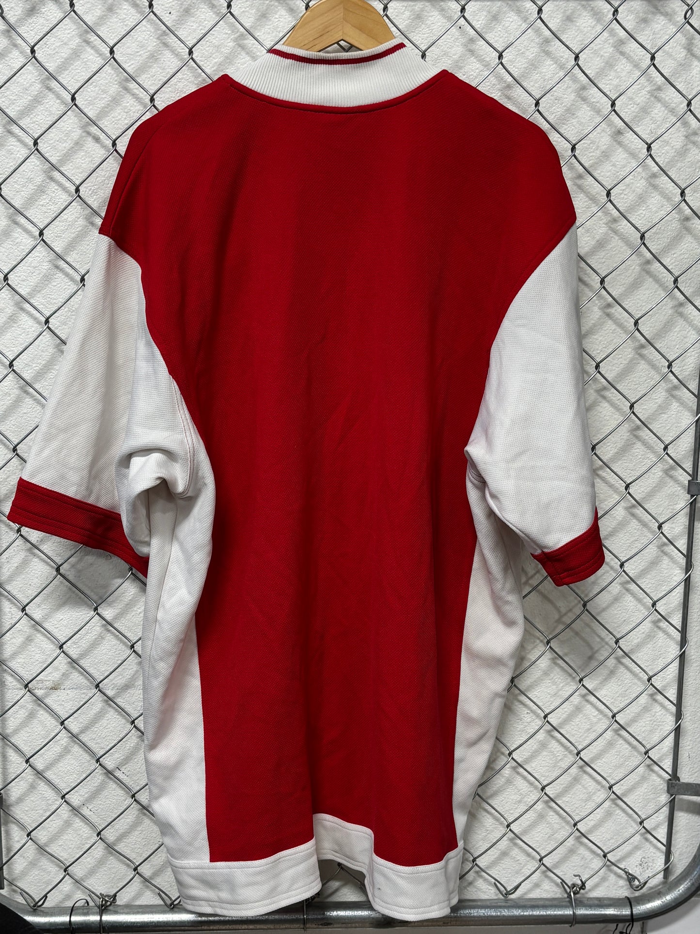 Vintage 90's Nike Warm Up Red White Shooting Shirt Size XL Tall