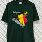 Vintage Belgium Country Map Graphic Tee Size Medium