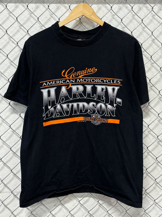 Vintage 90's Harley Davidson Genuine American Motorcycles Tee Size Large