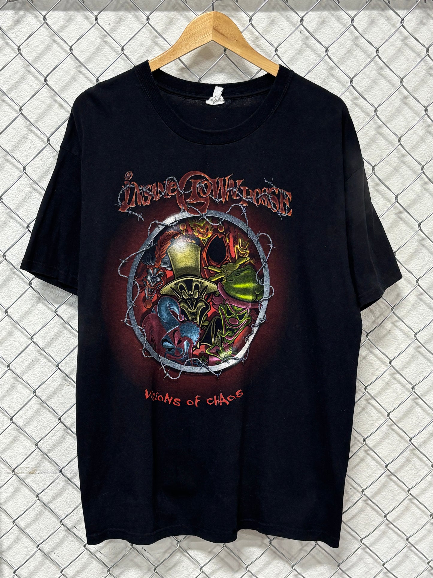Vintage Y2K Insane Clown Posse Visions of Chaos Rap Band Tee Size XL