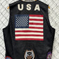 Vintage Harley Davidson Sturgis Leather Biker Vest Patches Size XL