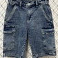 True Religion Denim Cargo Jean Shorts Size 32