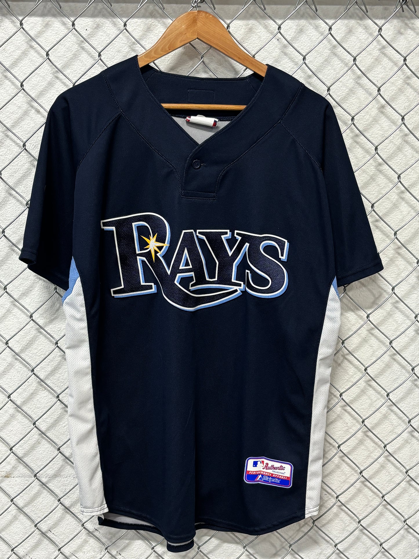 Majestic Tampa Bay Rays Baseball Jersey Size Large