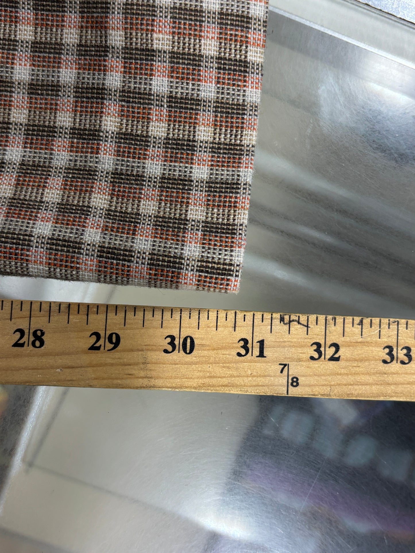 Vintage 70's Plaid Trouser Pants Size 36x31