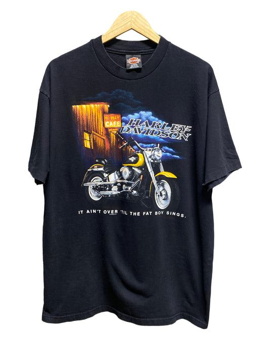 Vintage 1996 Harley Davidson Til the Fat Boy Sings Biker Graphic Tee Size XL