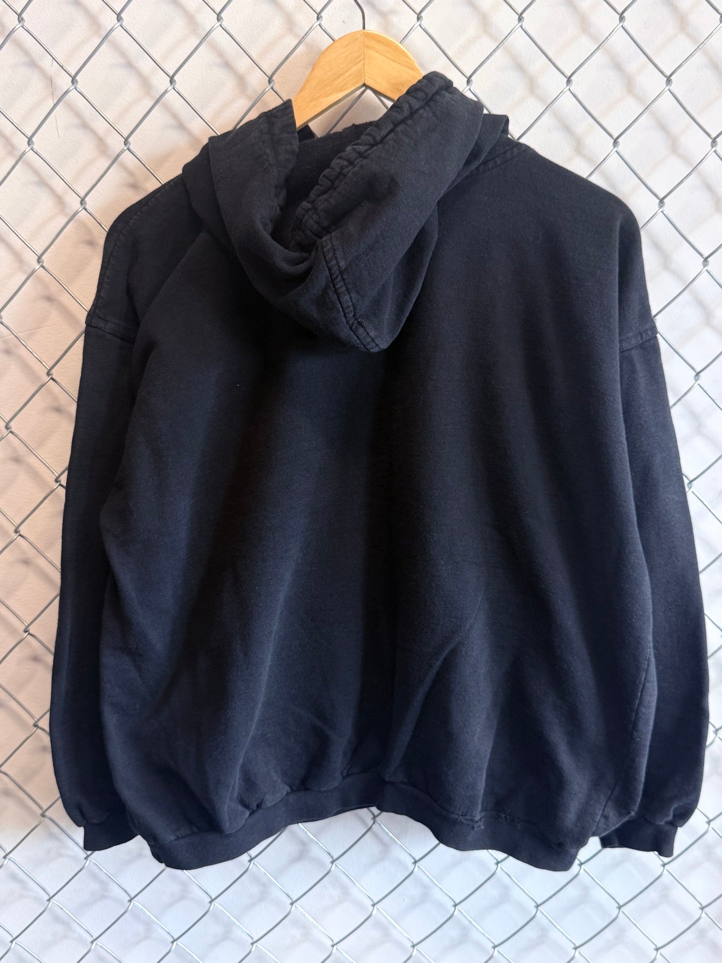 Vintage 90's ENUF USA Black Oversized Hoodie Size Large
