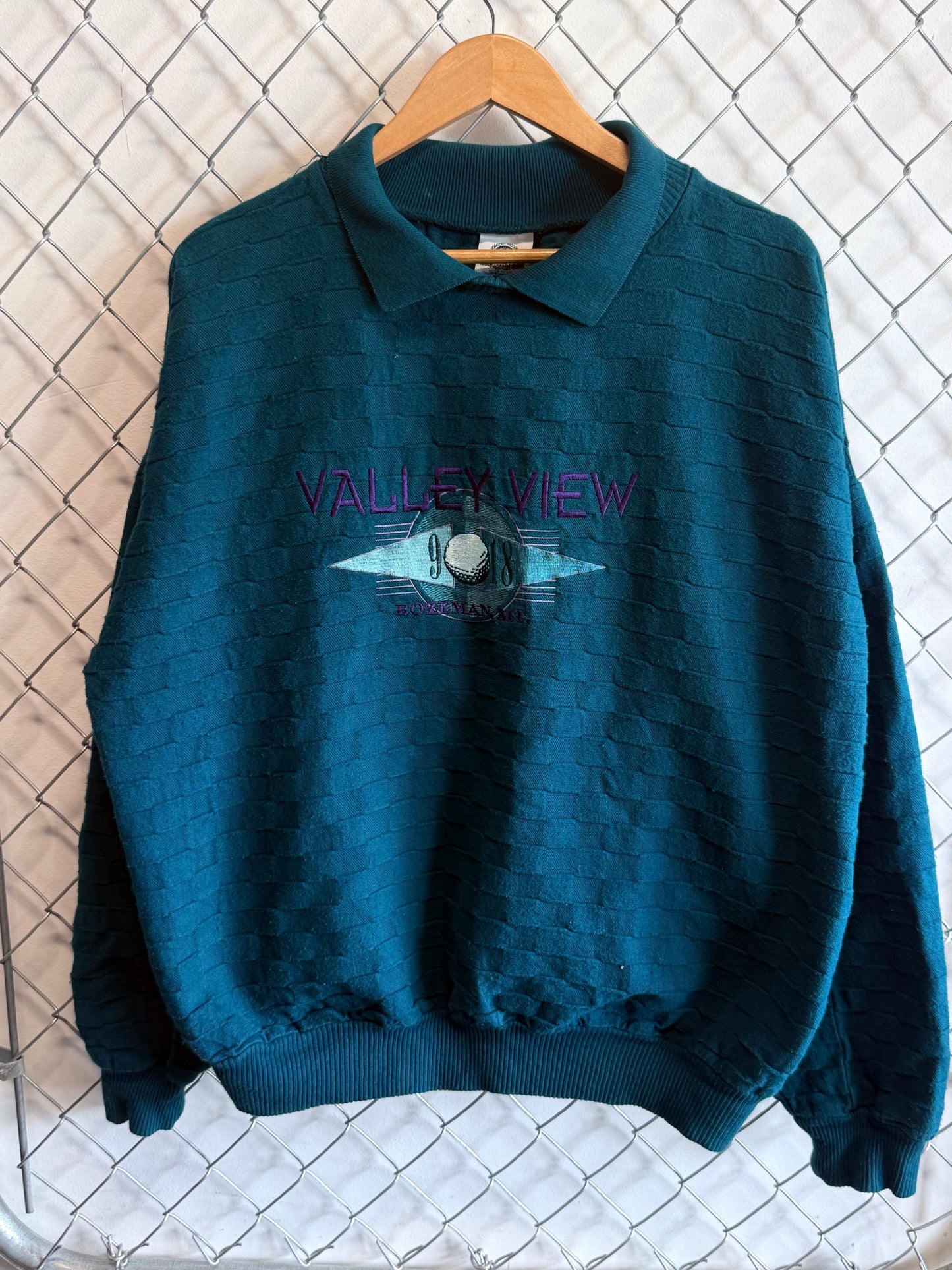 Vintage 90's Bozeman Montana Golf Blue Sweater Size XL
