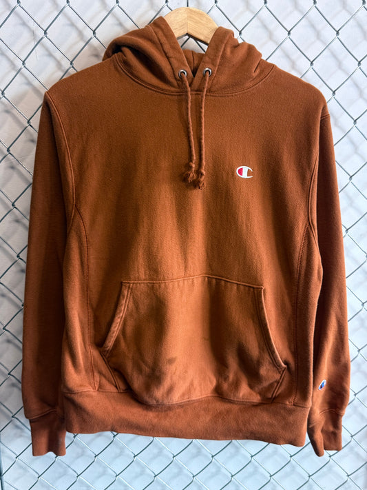 Champion Burnt Orange Reverse Weave Hoodie Size Small