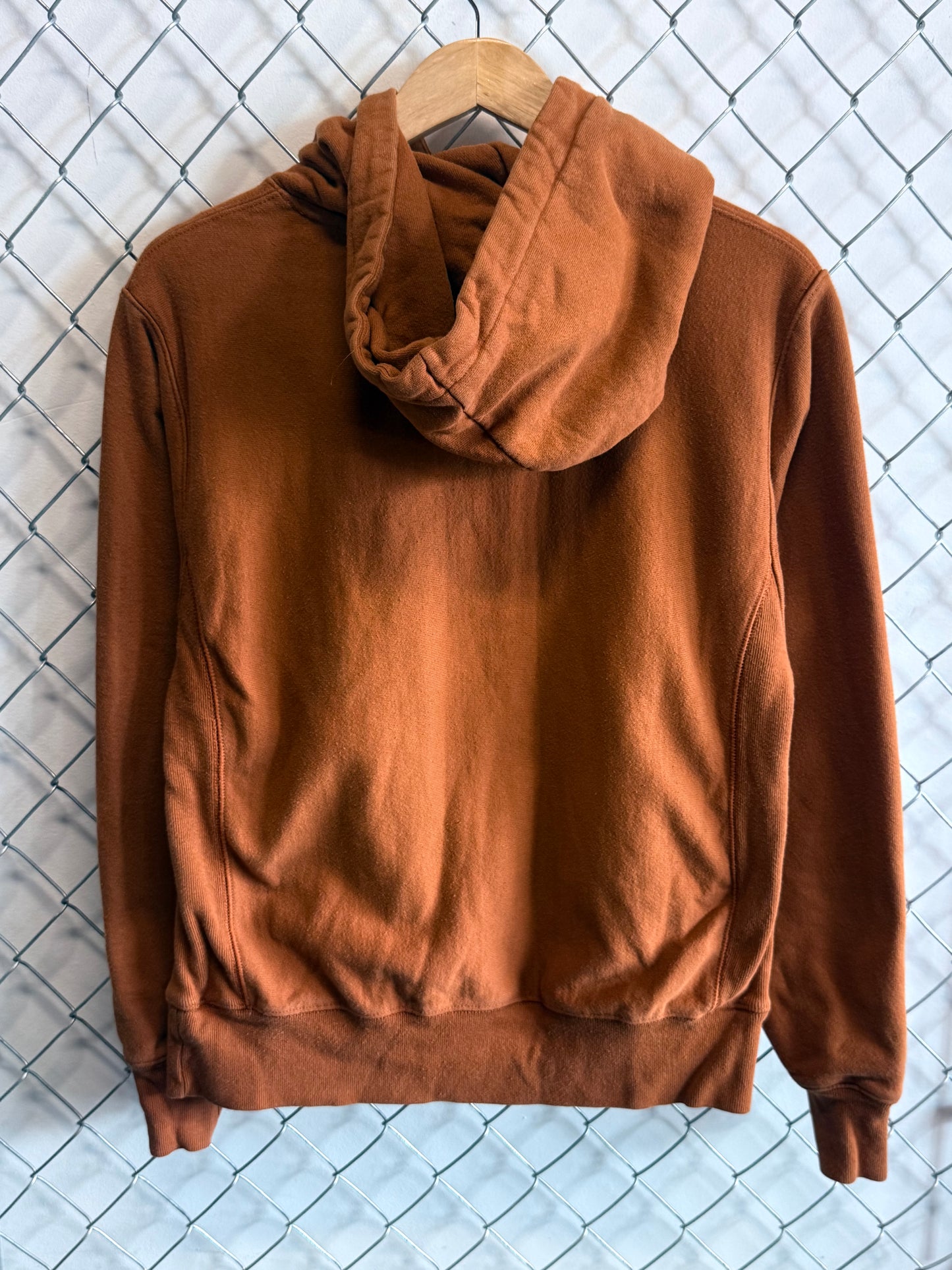 Champion Burnt Orange Reverse Weave Hoodie Size Small