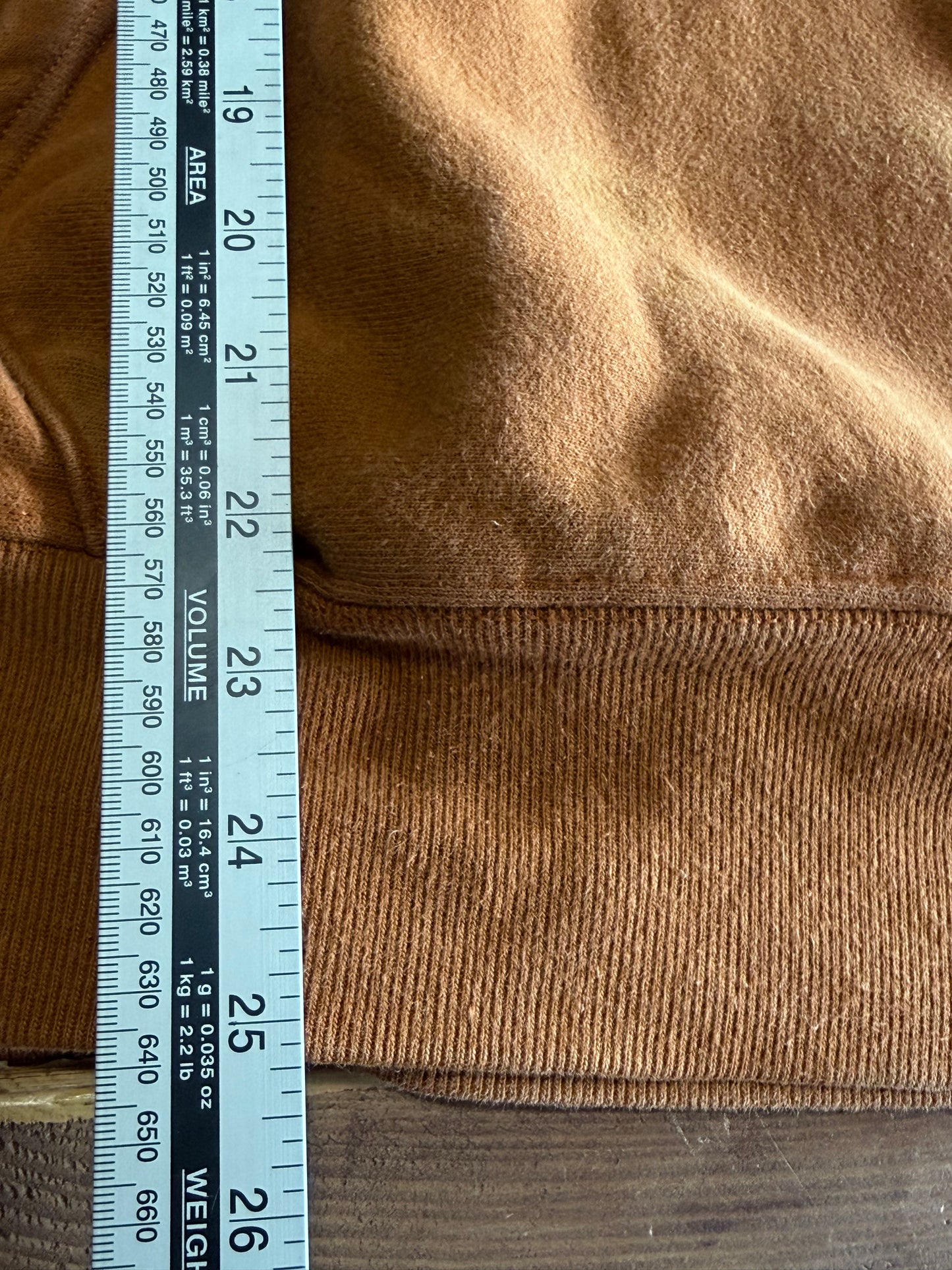 Champion Burnt Orange Reverse Weave Hoodie Size Small
