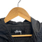 Stussy Black Button Up Hooded Parka Jacket Size Small