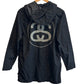 Stussy Black Button Up Hooded Parka Jacket Size Small