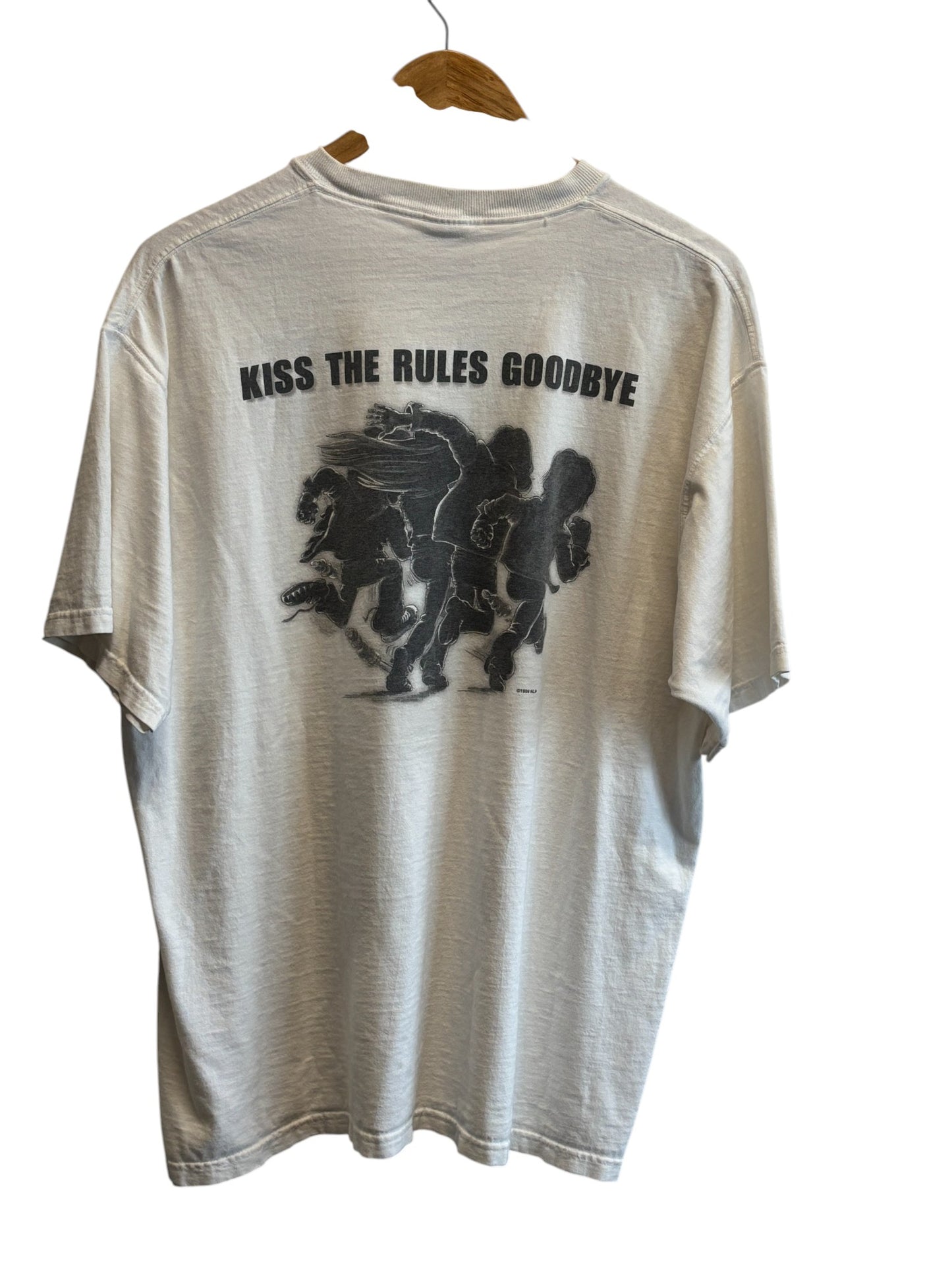 Vintage 90's KISS The Rules Goodbye Detroit Rock City Cartoon Band Tee Size XL