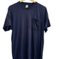 Vintage 80's Fruit of the Loom Blue Blank Pocket Tee Size Large